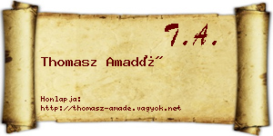 Thomasz Amadé névjegykártya